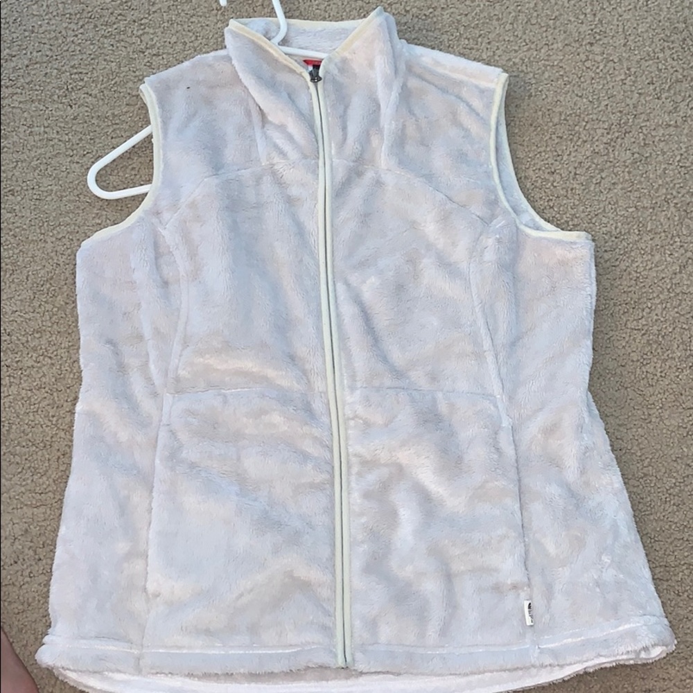 Fleece tan north face vest